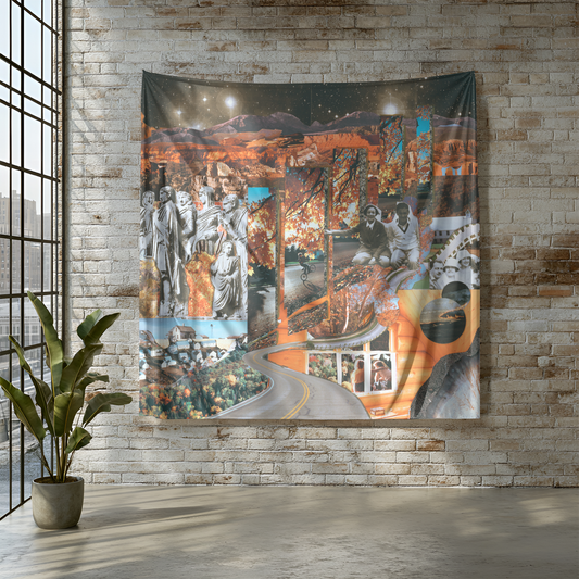The Impermanent Amber Wall Flag