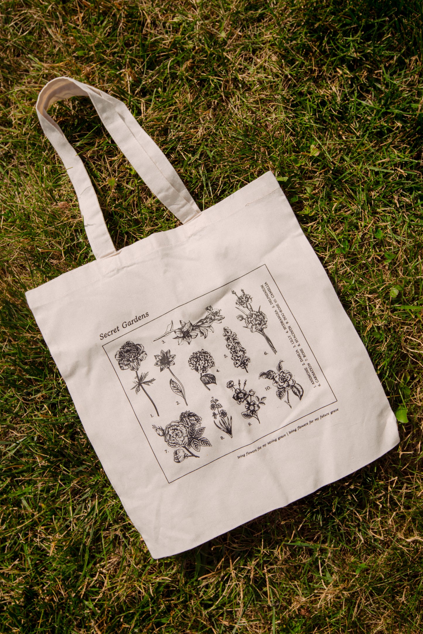 Flower Field Notes Tote Bag