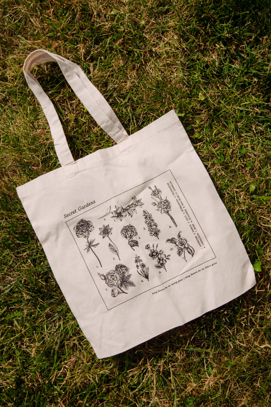 Flower Field Notes Tote Bag